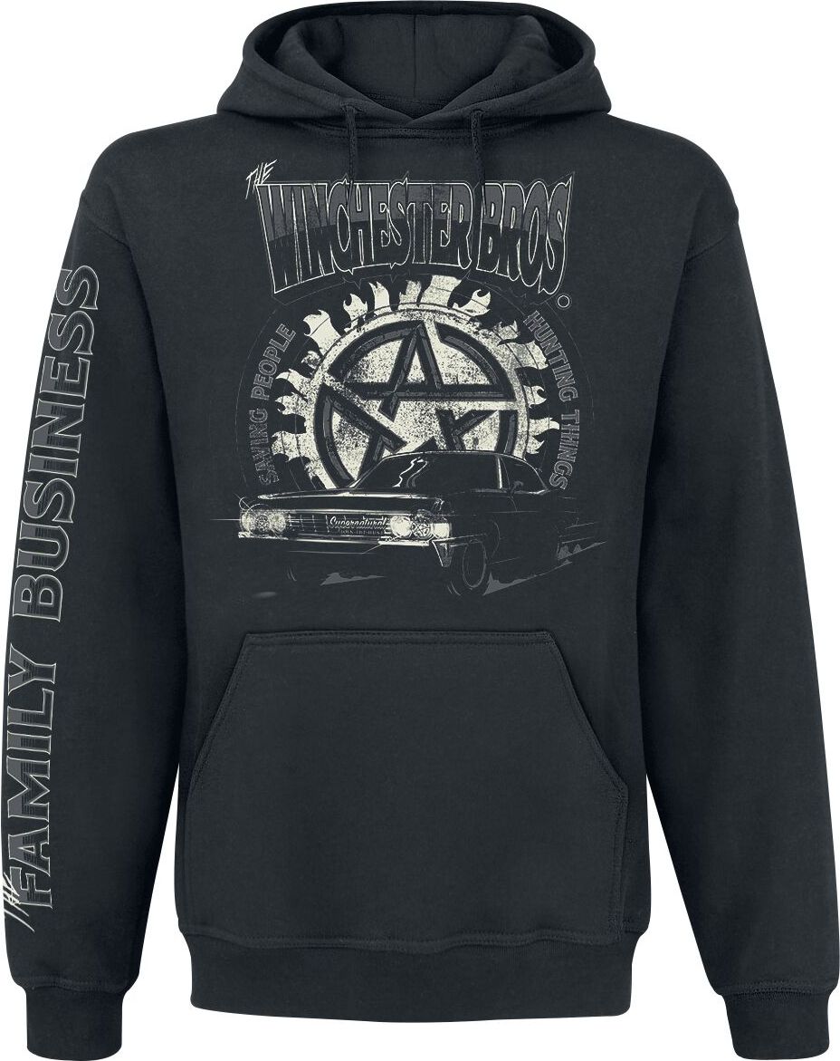 Supernatural Winchester Bros. Mikina s kapucí černá - Merchstore.cz