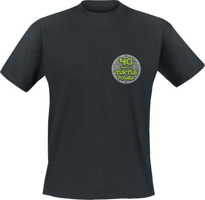 Teenage Mutant Ninja Turtles Tričko Teenage Mutant Ninja Turtles - 40th Anniversary Tričko černá - Merchstore.cz