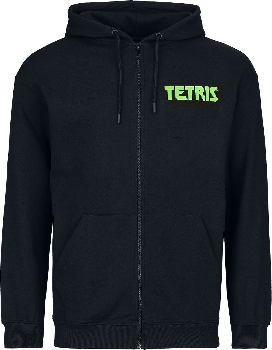 Tetris Block Party Mikina s kapucí na zip černá - Merchstore.cz