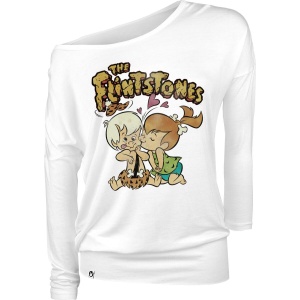 The Flintstones Pebles And Bambam Dámské tričko s dlouhými rukávy bílá - Merchstore.cz