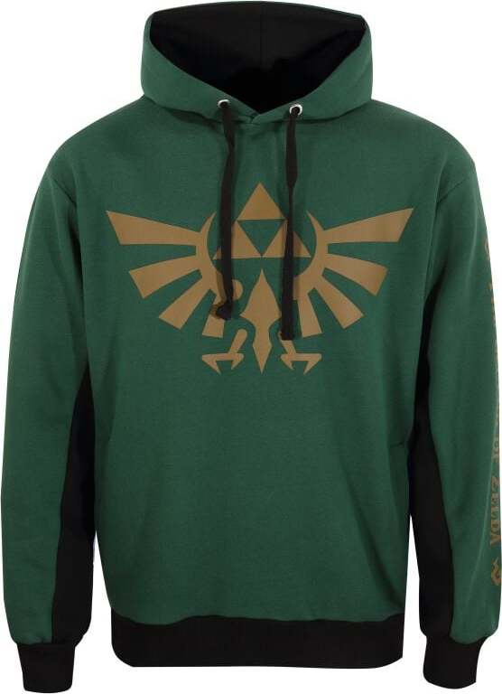 The Legend Of Zelda Hyrule and Symbols Mikina s kapucí tmave zelená - Merchstore.cz The Legend Of Zelda Hyrule and Symbols Mikina s kapucí tmave zelená - Merchstore.cz