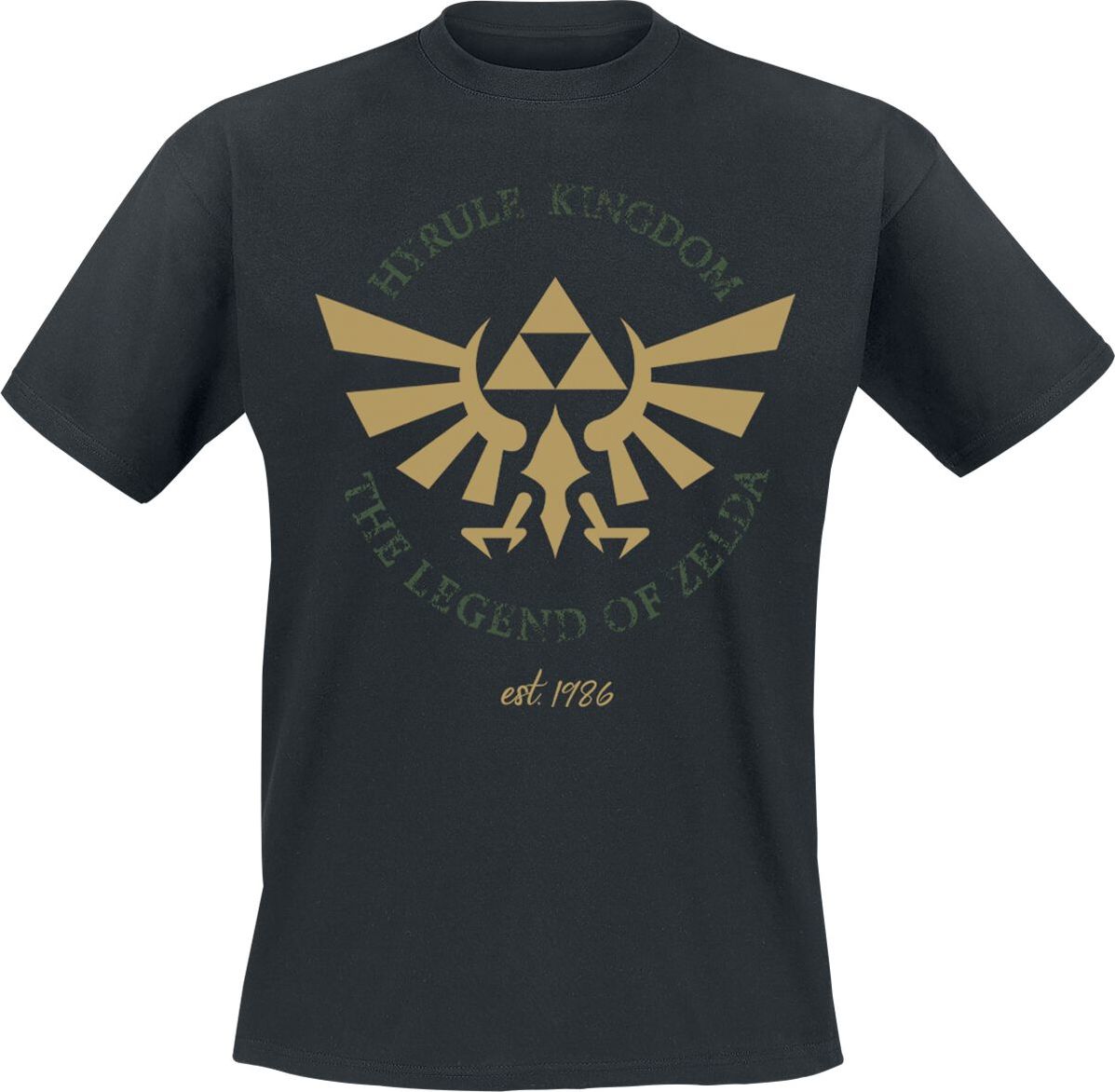 The Legend Of Zelda Hyrule Crest Tričko černá - Merchstore.cz