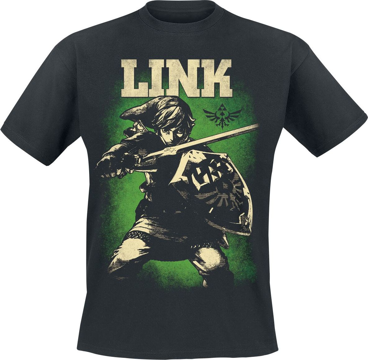 The Legend Of Zelda Link - Hero Of Hyrule Tričko černá - Merchstore.cz