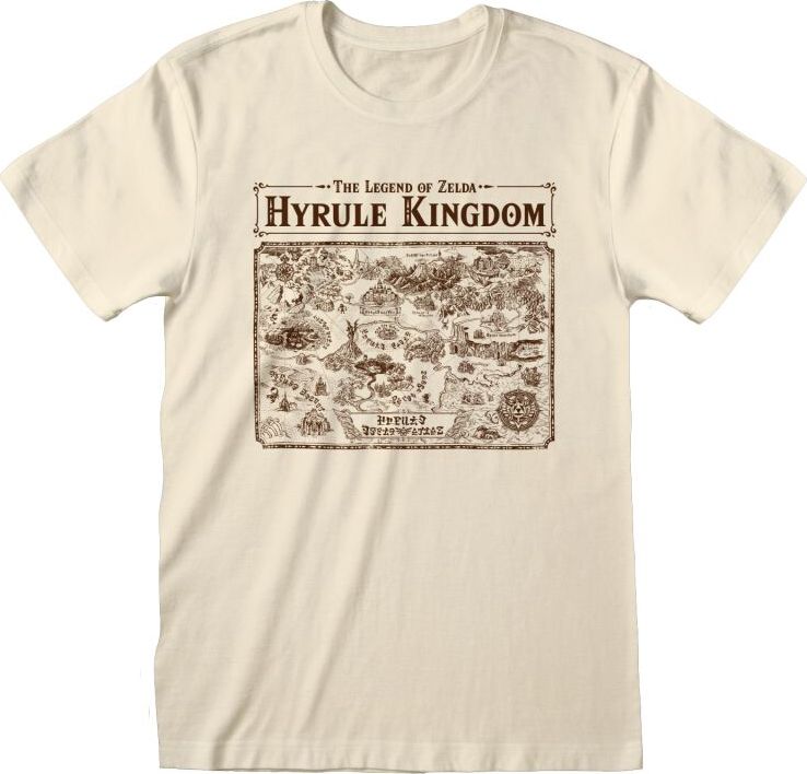 The Legend Of Zelda Map of Hyrule Tričko šedobílá - Merchstore.cz