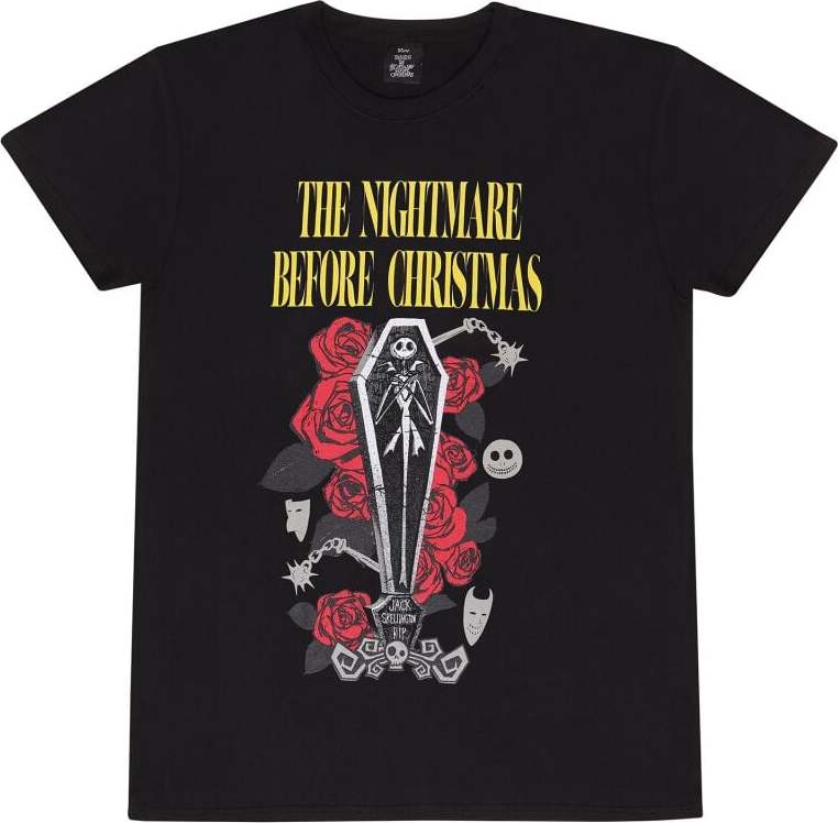 The Nightmare Before Christmas Jack Coffin Dámské tričko černá - Merchstore.cz