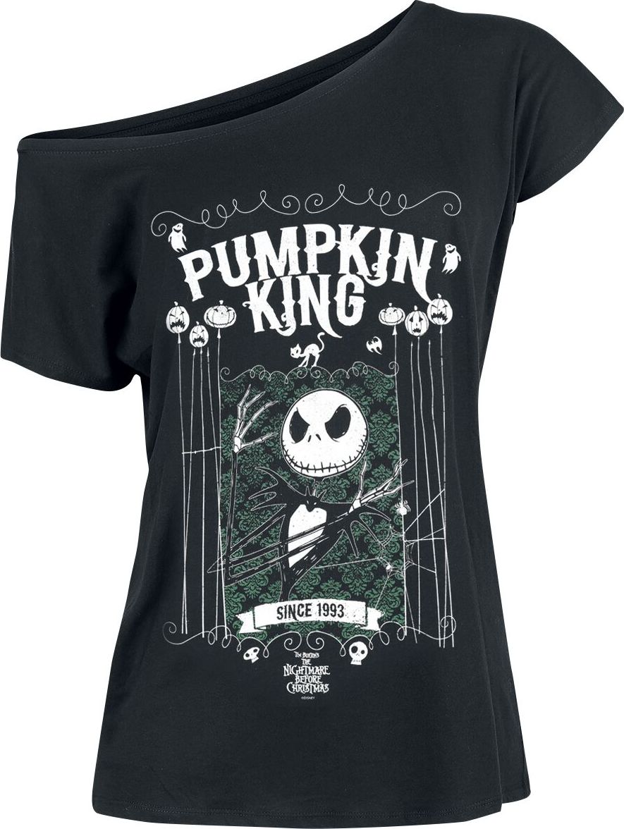 The Nightmare Before Christmas Jack Skellington - Pumpkin King Dámské tričko černá - Merchstore.cz