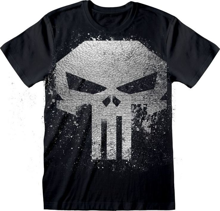 The Punisher Punisher Skull With Metallic Ink FB Tričko černá - Merchstore.cz