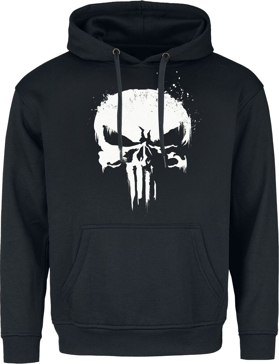 The Punisher Sprayed Skull Logo Mikina s kapucí černá - Merchstore.cz