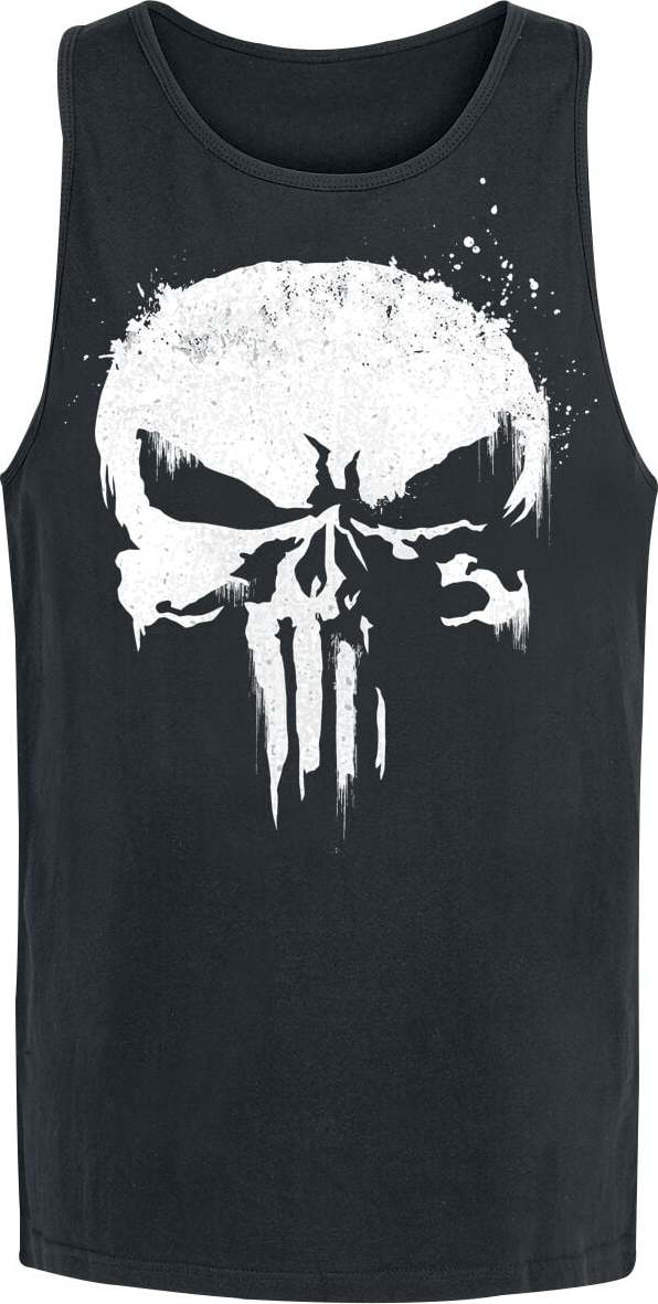 The Punisher Sprayed Skull Logo Tank top černá - Merchstore.cz