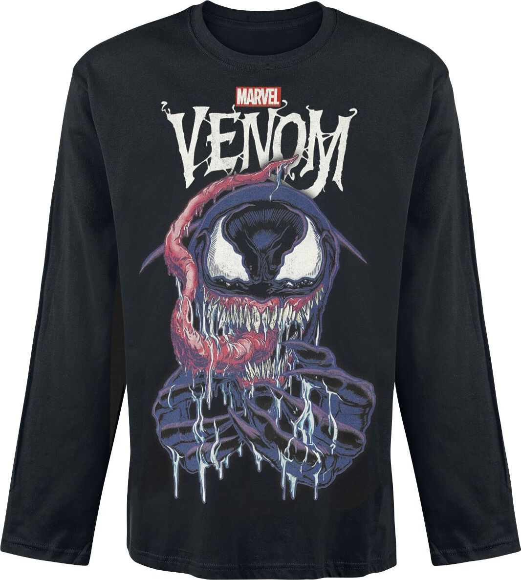 Venom (Marvel) Venom Grin Logo Tričko s dlouhým rukávem černá - Merchstore.cz