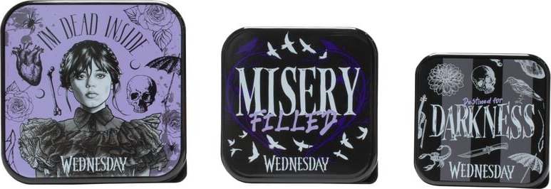 Wednesday 3 jídlonosiče Svačinový box standard - Merchstore.cz