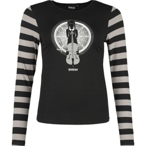 Wednesday Music Dámské tričko s dlouhými rukávy cerná/šedá