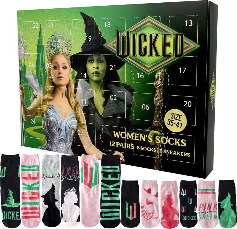 Wicked Glinda & Elphaba - Socken Kalender Adventní kalendář vícebarevný - Merchstore.cz