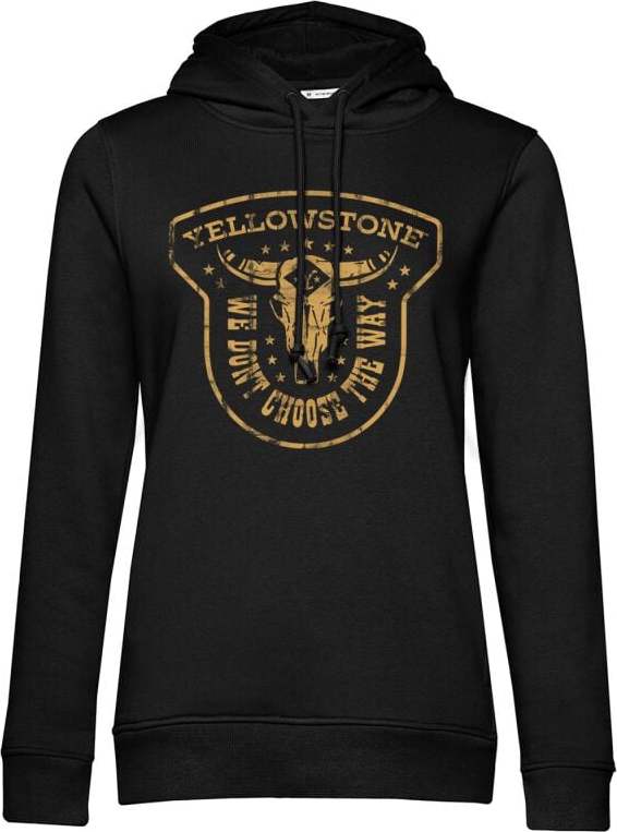 Yellowstone We Don't Choose The Way Dámská mikina s kapucí černá - Merchstore.cz Yellowstone We Don't Choose The Way Dámská mikina s kapucí černá - Merchstore.cz
