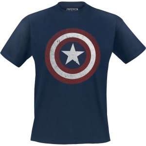 Captain America Shield Logo Tričko námořnická modrá