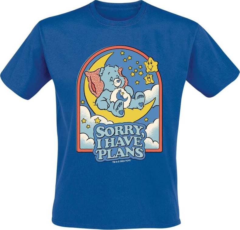 Care Bears Sorry I Have Plans Tričko modrá - Merchstore.cz