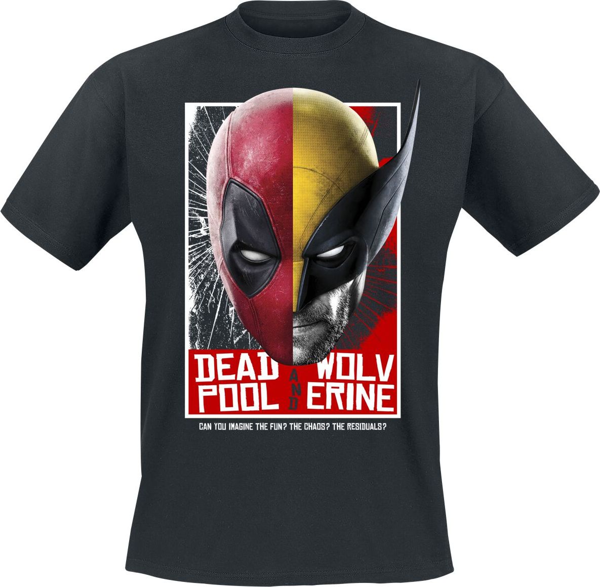 Deadpool Deadpool And Wolverine - Team Up Tričko černá - Merchstore.cz