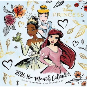 Disney Nástěnný kalendář Disney Princess 2026 Nástenný kalendář vícebarevný