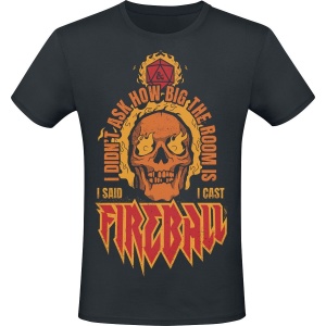 Dungeons and Dragons Fireball Tričko černá - Merchstore.cz