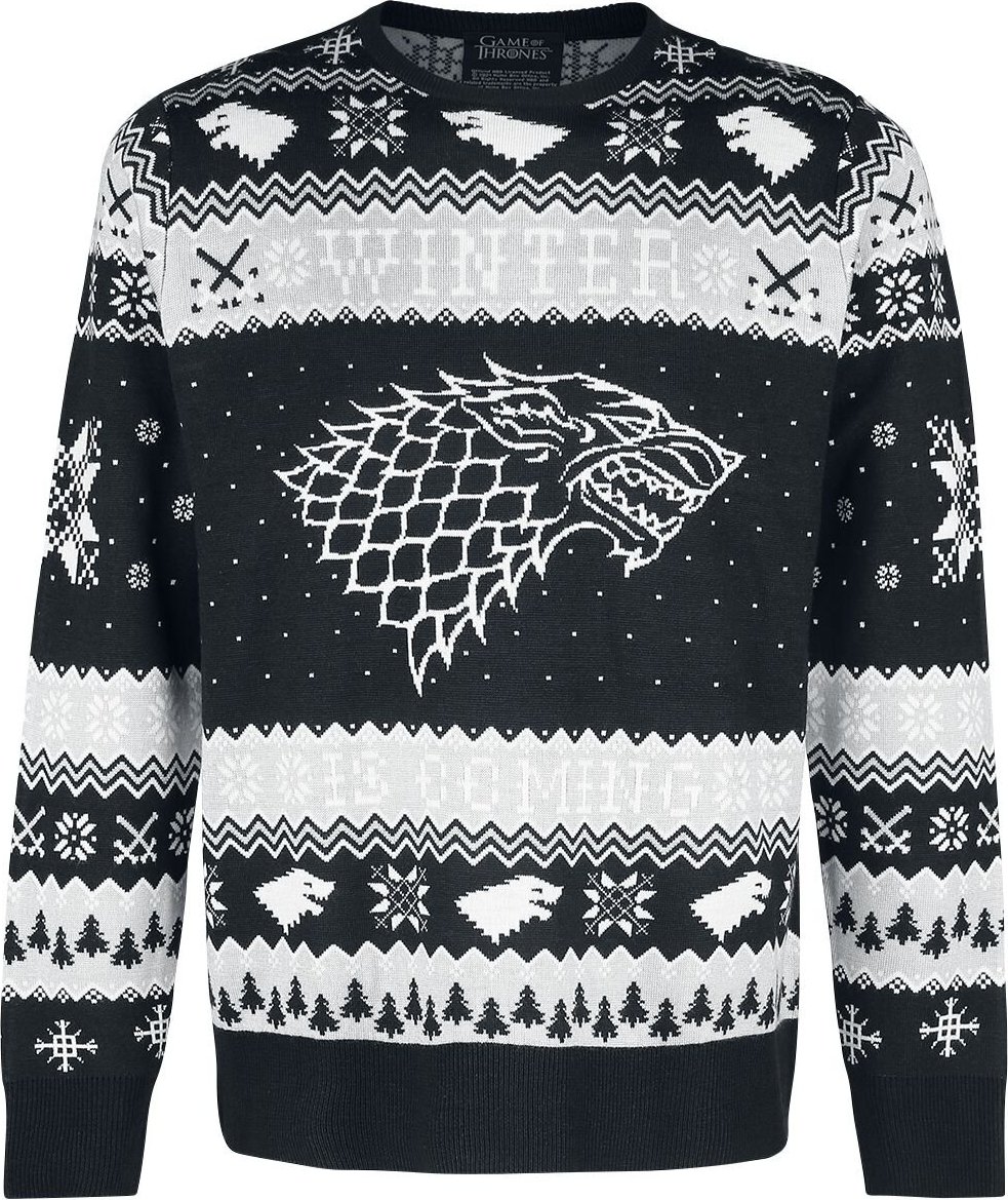 Game Of Thrones Winter Is Coming Pletený svetr šedá - Merchstore.cz Game Of Thrones Winter Is Coming Pletený svetr šedá - Merchstore.cz