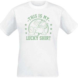 Garfield Lucky Shirt Tričko bílá