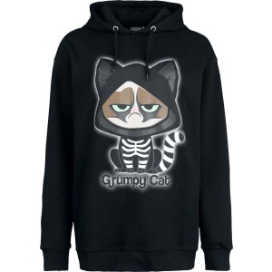 Grumpy Cat Grumpy Cat - Oversize Dámská mikina s kapucí černá - Merchstore.cz