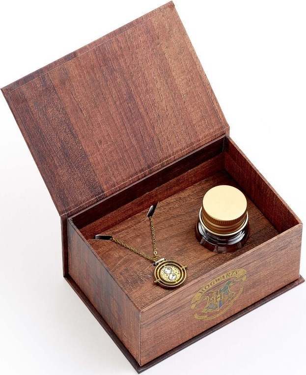 Harry Potter Dárkový box Time Turner Sada šperků zlatá - Merchstore.cz