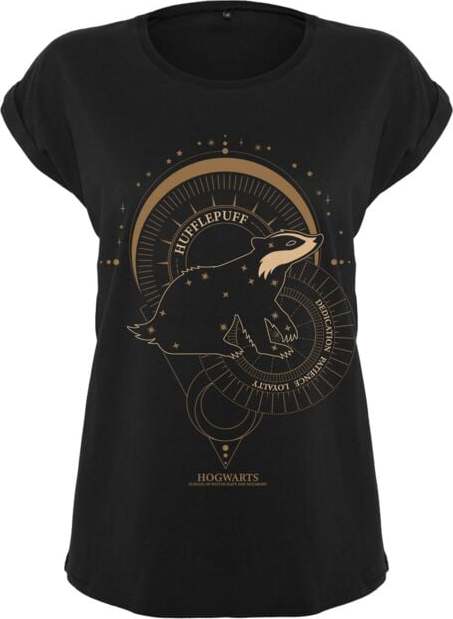 Harry Potter Hufflepuff Dámské tričko černá - Merchstore.cz
