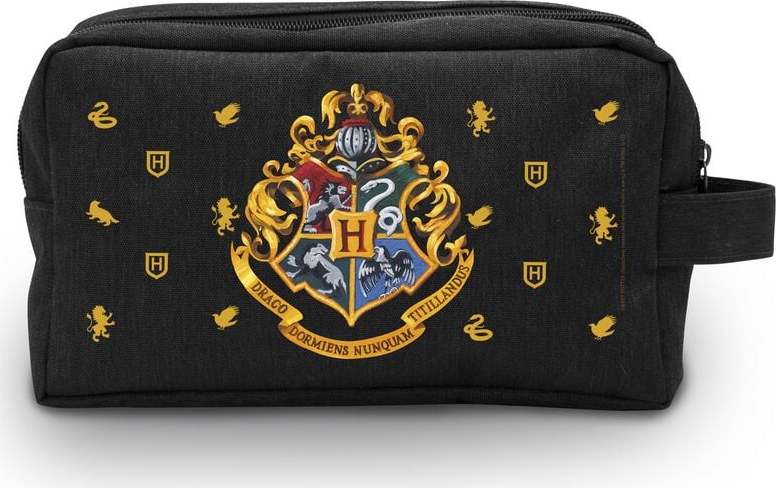 Harry Potter Toaletní taštička Hogwarts Kosmetická taška černá - Merchstore.cz