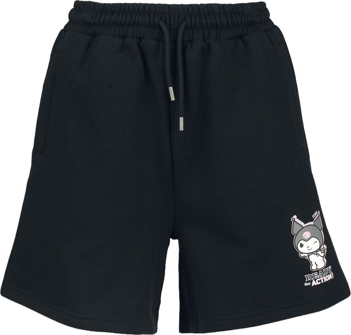 Hello Kitty Kuromi - Ready For Action! Teplákové šortky černá - Merchstore.cz Hello Kitty Kuromi - Ready For Action! Teplákové šortky černá - Merchstore.cz