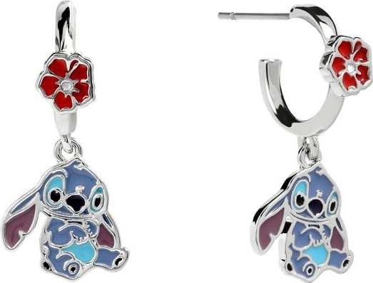 Lilo & Stitch Flower Stitch náušnice stríbrná - Merchstore.cz