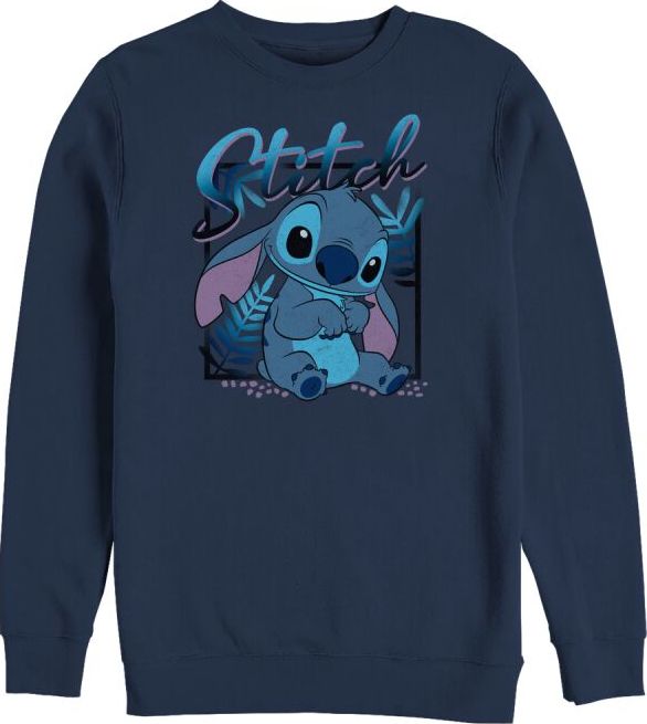 Lilo & Stitch Stitch Square Dámská mikina námořnická modrá - Merchstore.cz