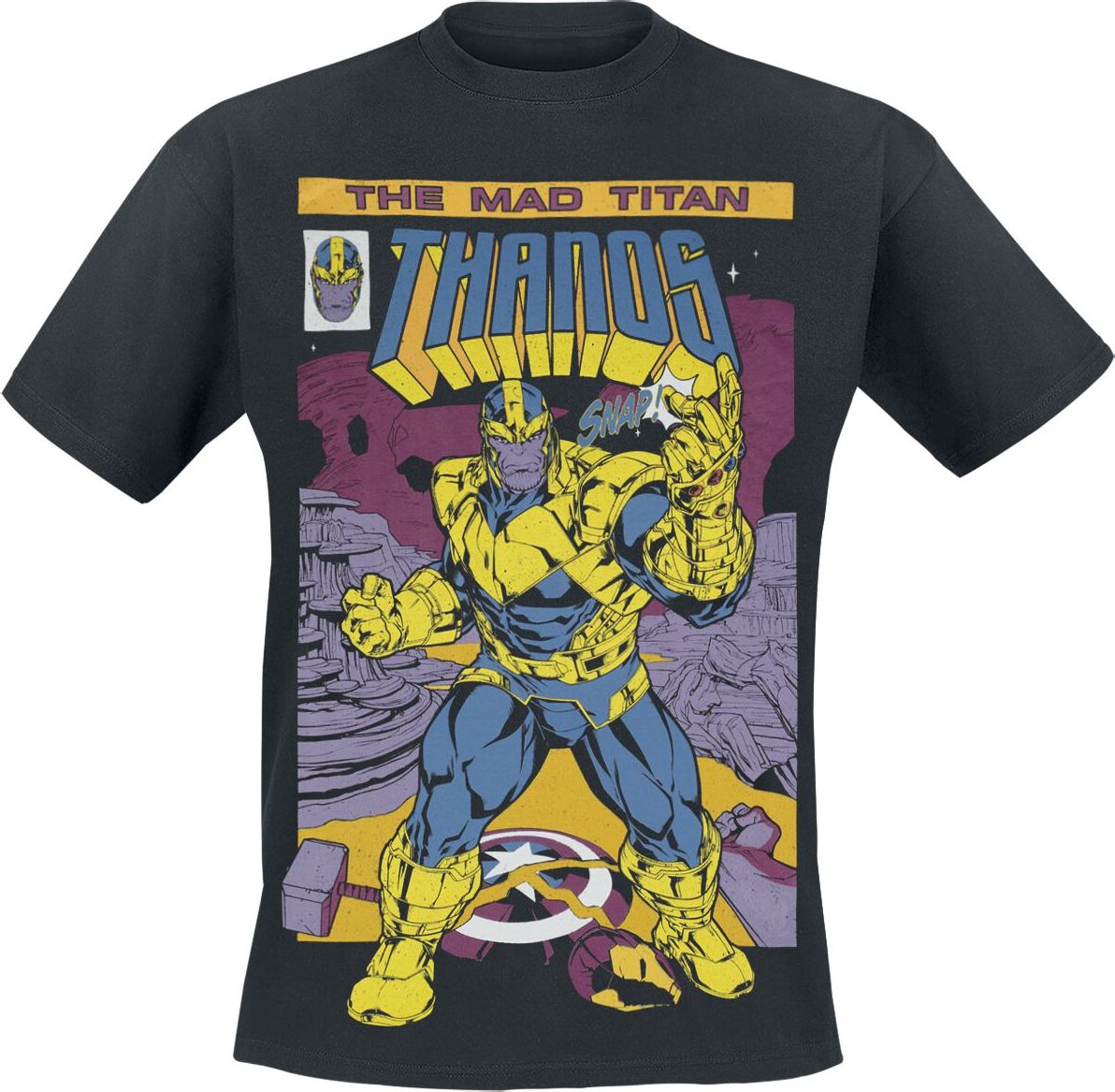 Marvel Comics Avengers - Thanos Cover Tričko černá - Merchstore.cz