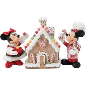 Mickey & Minnie Mouse Micky & Minnie Lebkuchenhaus Socha vícebarevný