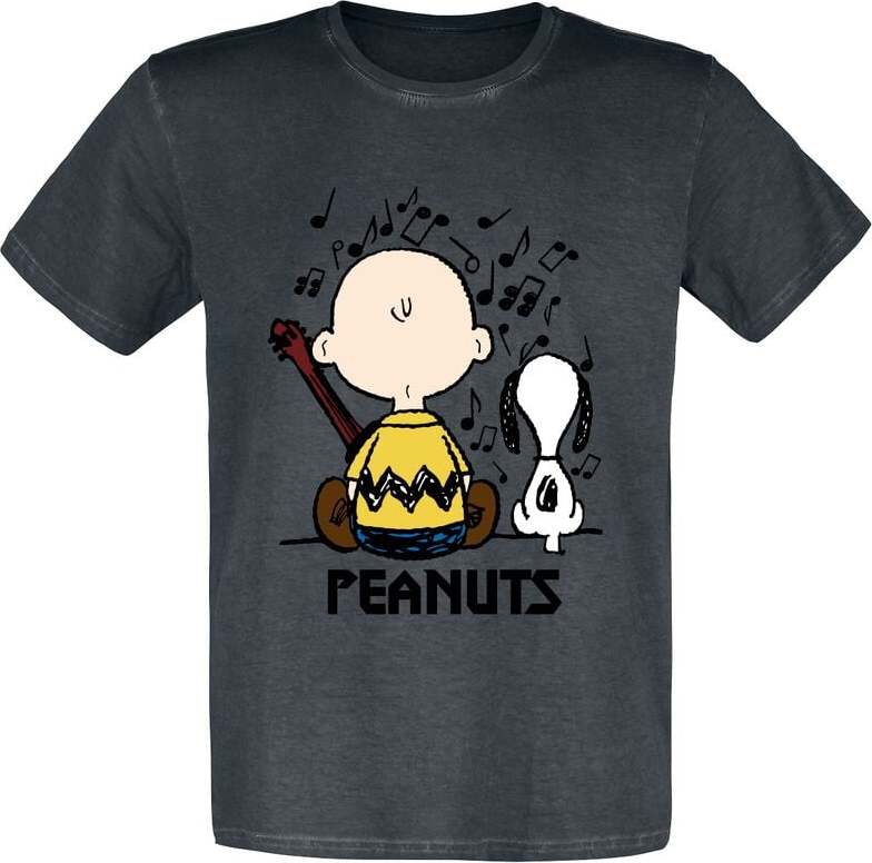 Peanuts Charlie Brown und Snoopy Tričko černá - Merchstore.cz Peanuts Charlie Brown und Snoopy Tričko černá - Merchstore.cz