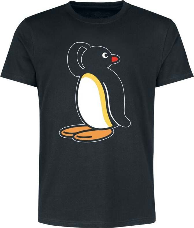 Pingu Retro - Hmmmhh? Tričko černá - Merchstore.cz