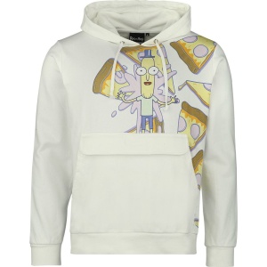 Rick And Morty Pizza Party Mikina s kapucí bílá