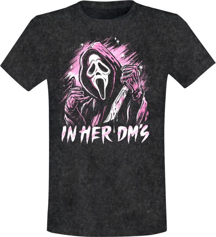 Scream (Film) Ghostface - In Her Dm's Tričko černá - Merchstore.cz