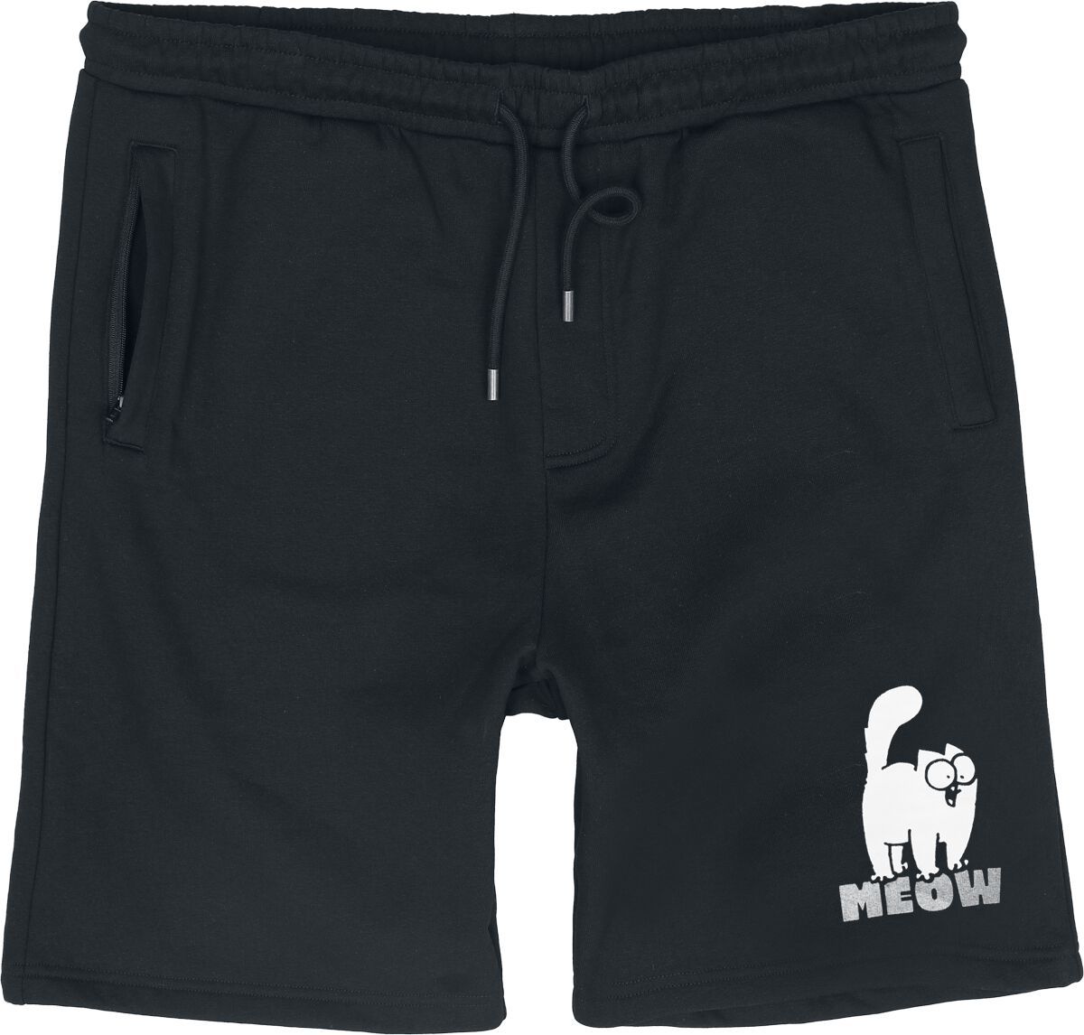 Simon's Cat Simon´s Cat Teplákové šortky černá - Merchstore.cz