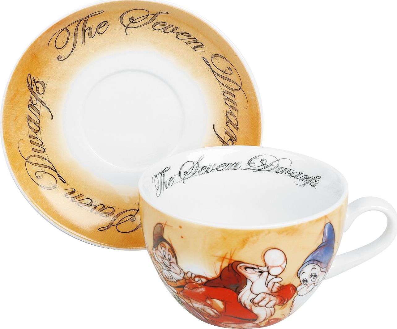 Sněhurka a sedm trpaslíků Hrnek na cappuccino The Seven Dwarves Hrnek vícebarevný - Merchstore.cz