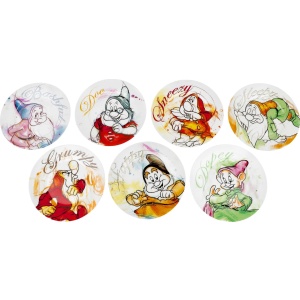 Sněhurka a sedm trpaslíků Sada talířů Sedm trpaslíků talíre vícebarevný