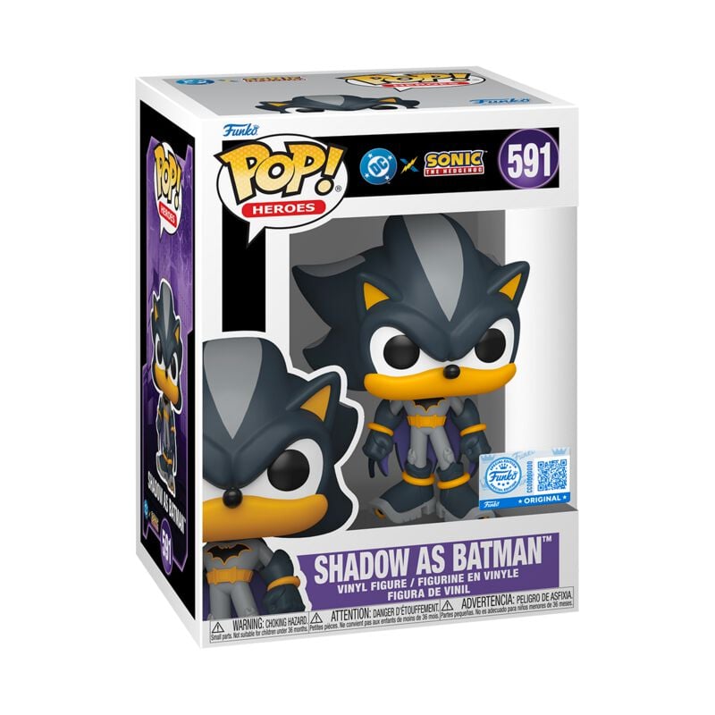 Sonic The Hedgehog Vinylová figurka č.591 Sonic x Justice League - Shadow as Batman Sberatelská postava standard - Merchstore.cz