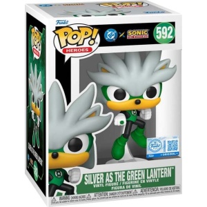 Sonic The Hedgehog Vinylová figurka č.592 Sonic x Justice League - Silver as The Green Lantern Sberatelská postava standard - Merchstore.cz