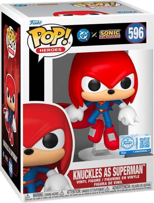 Sonic The Hedgehog Vinylová figurka č.596 Sonic x Justice League - Knuckles as Superman Sberatelská postava standard - Merchstore.cz