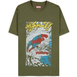 Spider-Man Comic Style Tričko olivová