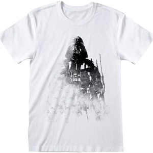 Star Wars Faded Vader Tričko bílá - Merchstore.cz