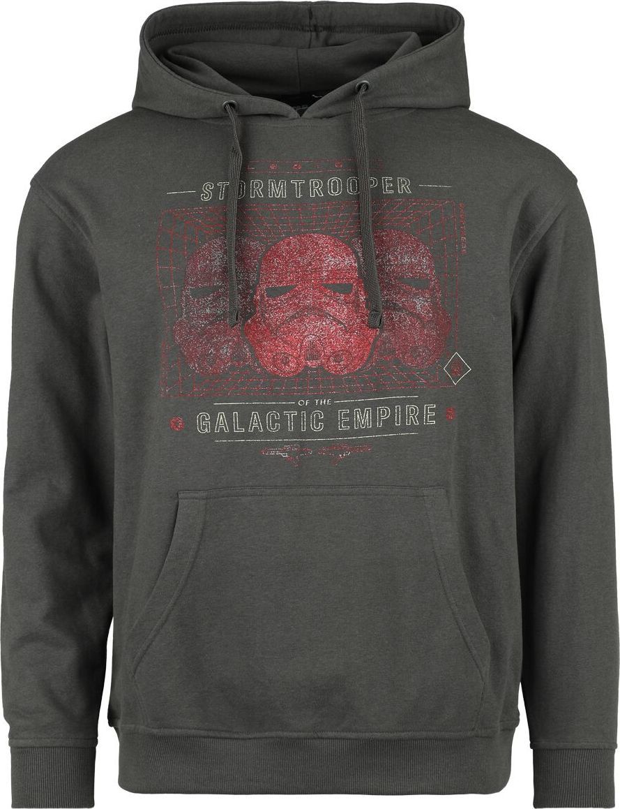 Star Wars Galactic Empire Mikina s kapucí charcoal - Merchstore.cz