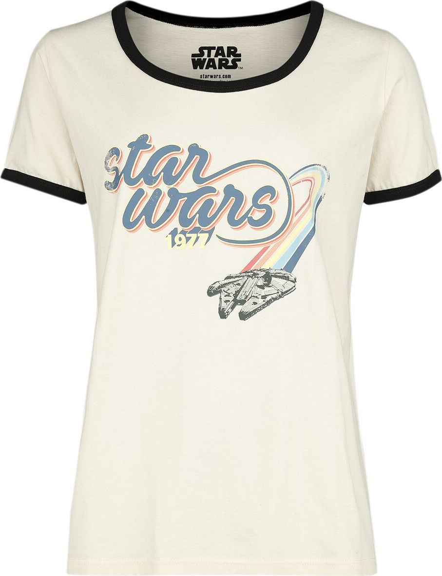 Star Wars Millenium Falcon Nostalgia Dámské tričko přírodní - Merchstore.cz