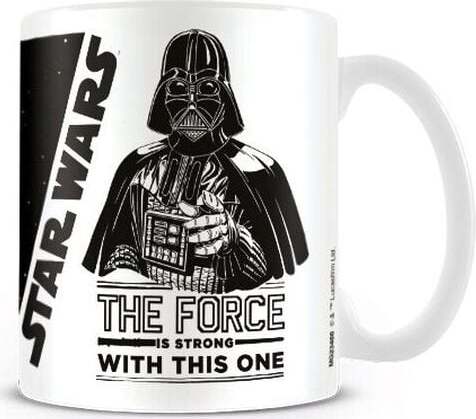 Star Wars The Force Is Strong With This One Hrnek bílá/cerná - Merchstore.cz Star Wars The Force Is Strong With This One Hrnek bílá/cerná - Merchstore.cz