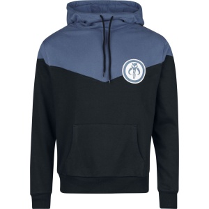 Star Wars The Mandalorian - Bounty Hunter Mikina s kapucí cerná/modrá